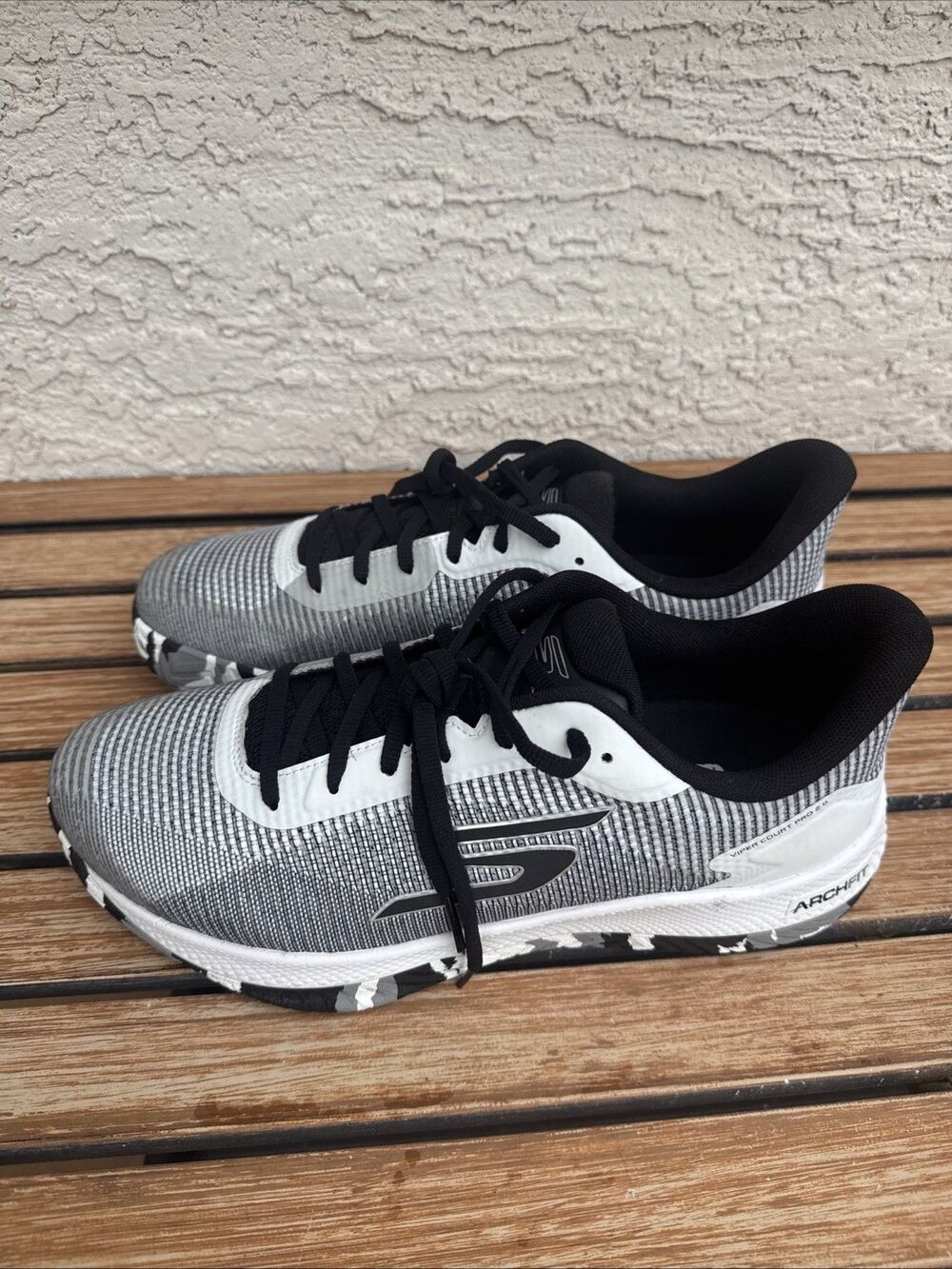 Skechers Viper Court Pro 2.0 Arch Fit Pickleball Shoes Men's 11 White Black